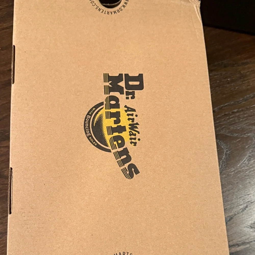 Dr. Martens White and Black Leather Boots - Picture 4 of 6